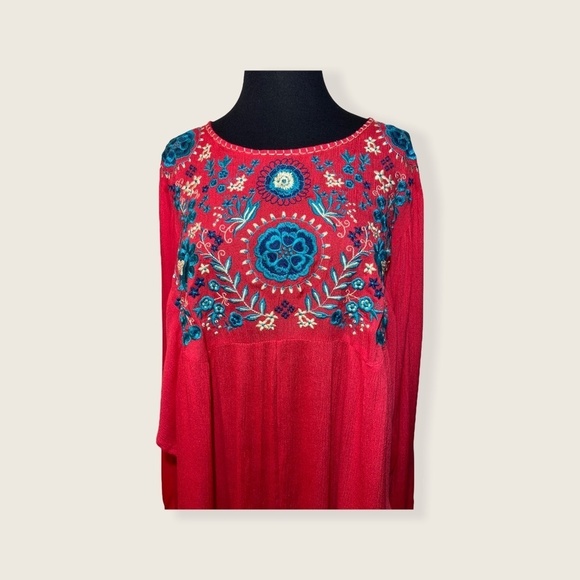 Altard State Gypsy Boho Embroidered Top L - Picture 2 of 12